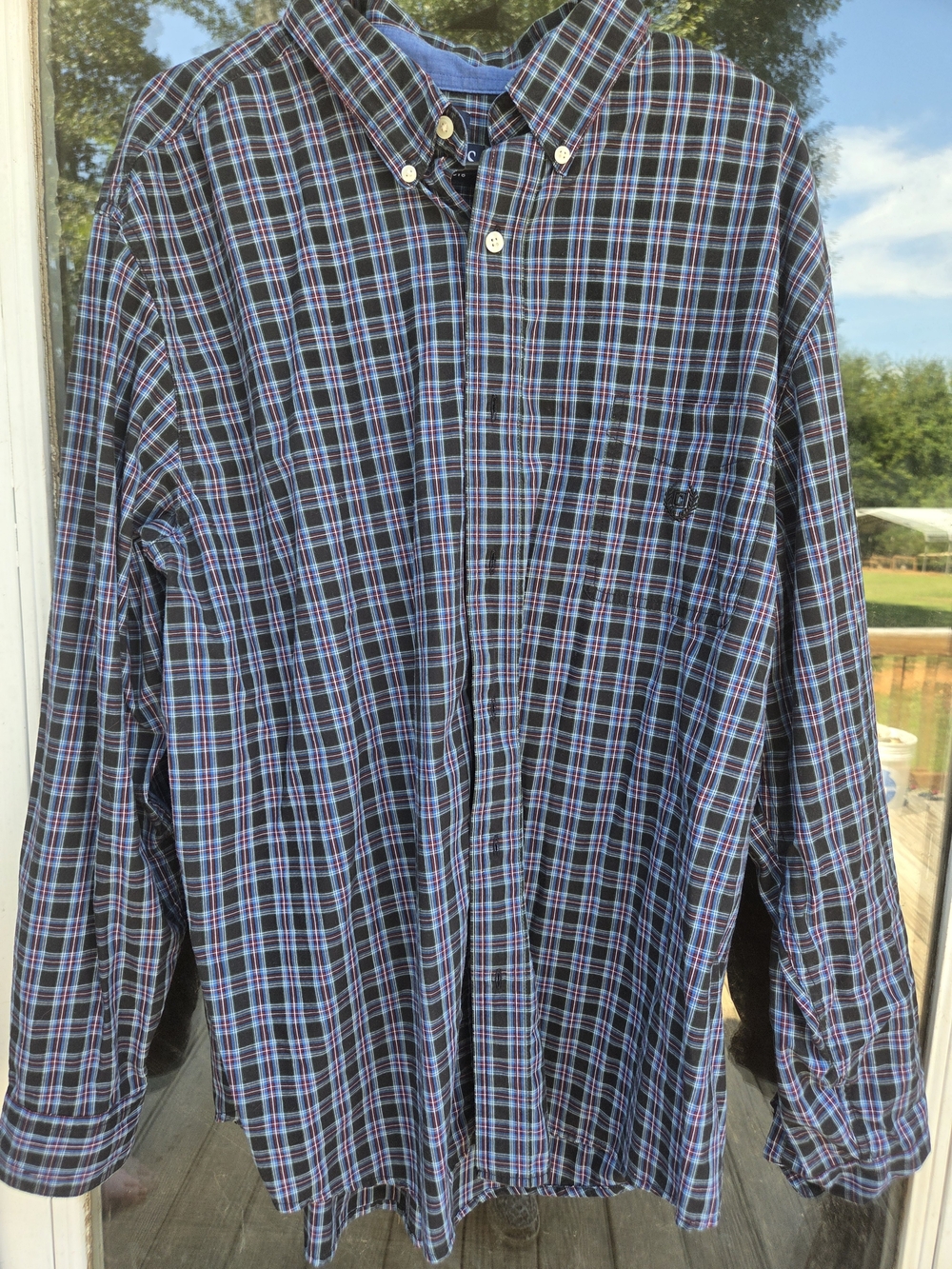 Chaps Plaid Button-Down Long Sleeve Shirt